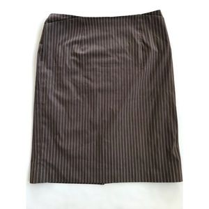 Talbots Women’s Brown and Pencil Stripe Skirt Size 10